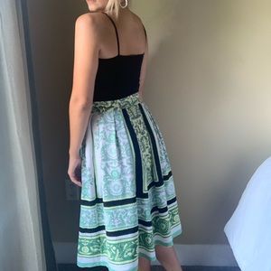 Eva Mendes patterned midi skirt